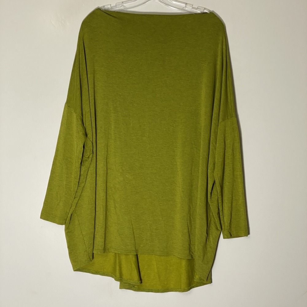 Bryn Walker Dimitri Tunic Top Womens Small Green Lagenlook Dolman Oversized Boxy